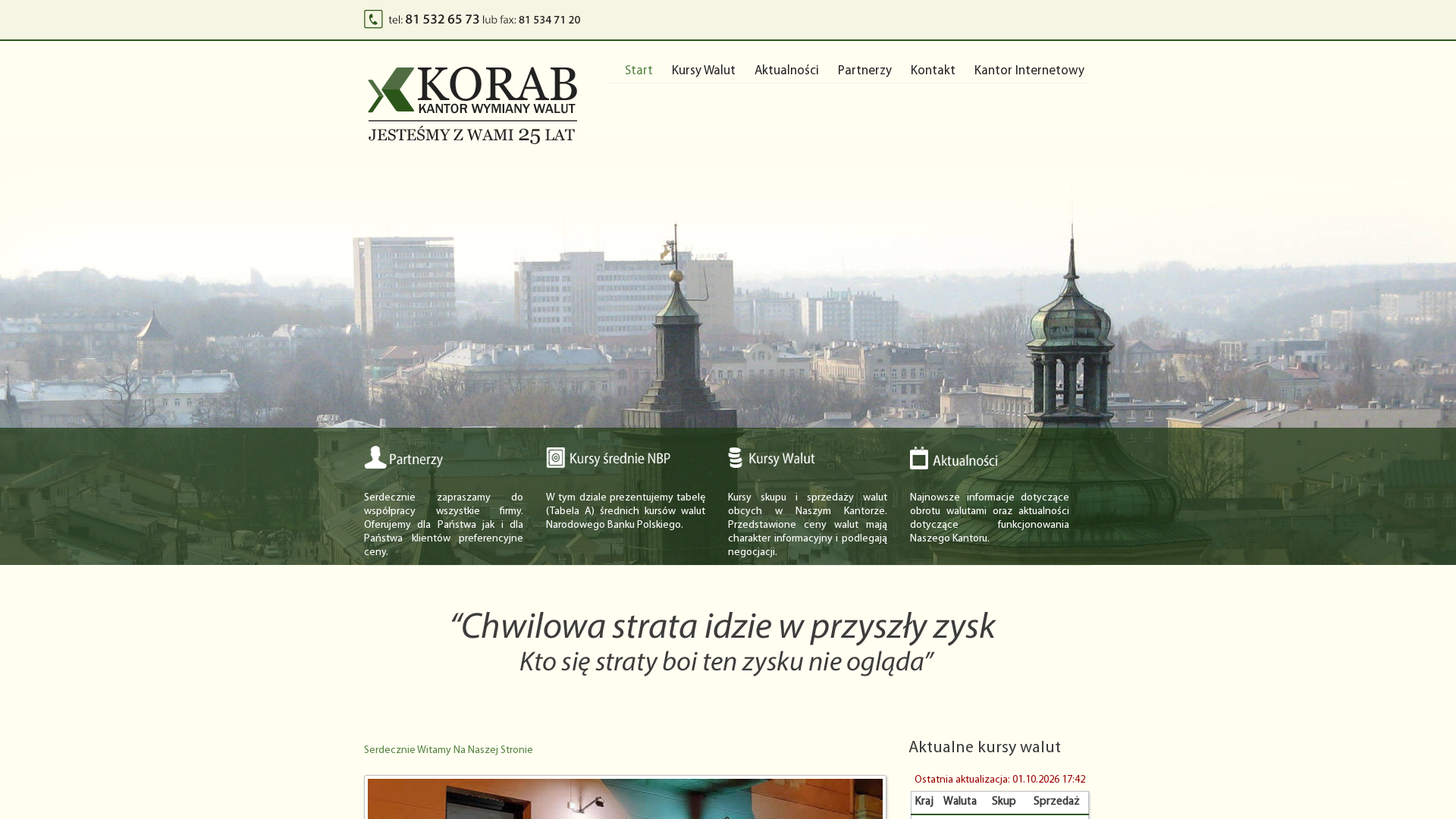 Internetowy kantor wymiany walut eKantorKorab.pl